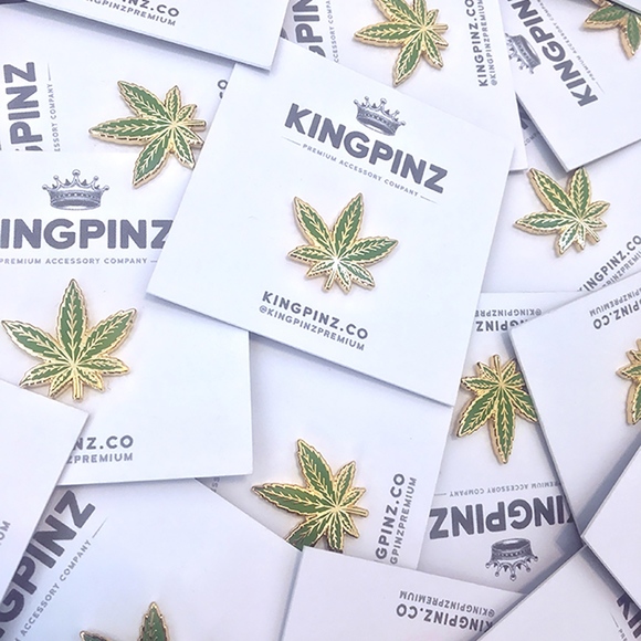 Kingpinz Premium Accessory Co. Accessories Green Leaf Lapel Pin Poshmark